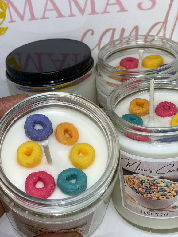 Fruit loops cereal candle